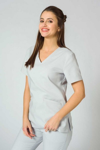 Lekárska blúzka Sunrise Uniforms Premium Joy světlo šedá-1