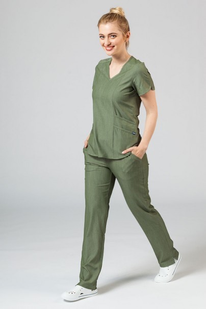 Lekárska súprava Adar Uniforms Yoga olivková (s blúzou Modern - elastic)-1