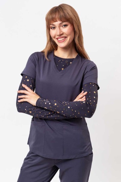 Dámska lekárska blúza Healing Hands Monica V-neck šedá-1