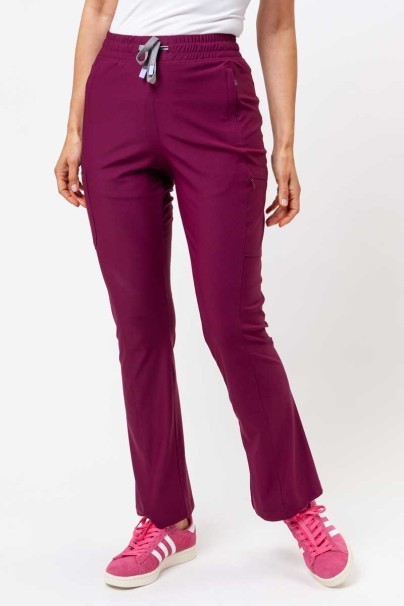Dámske lekárske nohavice Maevn Embrace Nora čerešňovo červené-1