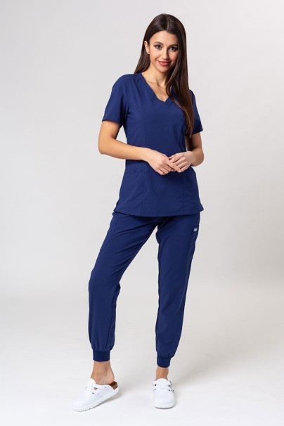 Lekárska dámska súprava Maevn Momentum (blúzka Asymetric, nohavice jogger) námornícky modrá-1