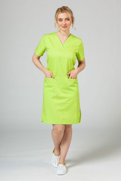 Lekárske jednoduché šaty Sunrise Uniforms limetkové-1