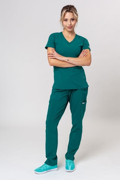 Zdravotnícka súprava Maevn Momentum (blúzka Double V-neck, nohavice 6-pocket) zelená-1