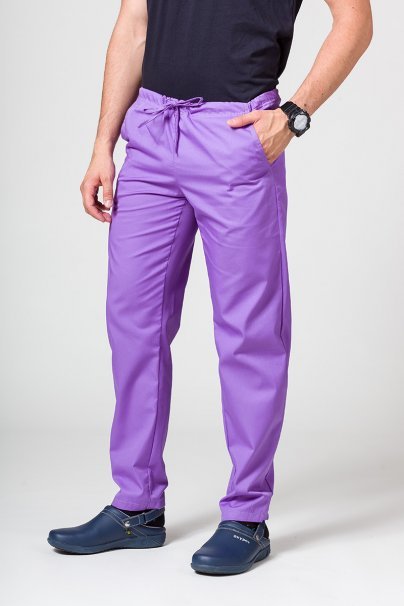 Pánske lekárske nohavice Sunrise Uniforms Basic Regular fialové-1