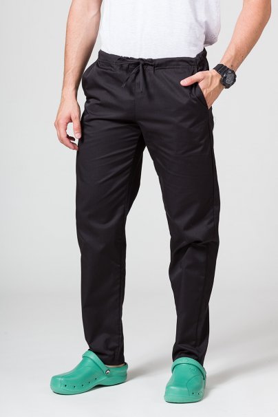 Pánske lekárske nohavice Sunrise Uniforms Basic Regular čierne-1
