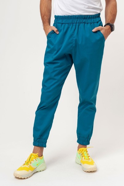 Pánske lekárske nohavice Sunrise Easy FRESH jogger karaibsky modré-1
