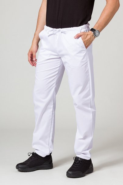 Pánske lekárske nohavice Sunrise Uniforms Basic Regular biele-1