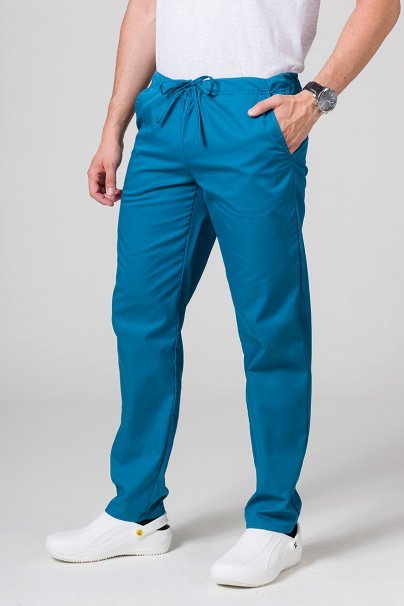 Pánske lekárske nohavice Sunrise Uniforms Basic Regular karibsky modré-1