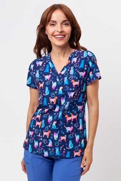 Dámska lekárska blúza Maevn Prints Furr-ever Colorful-1