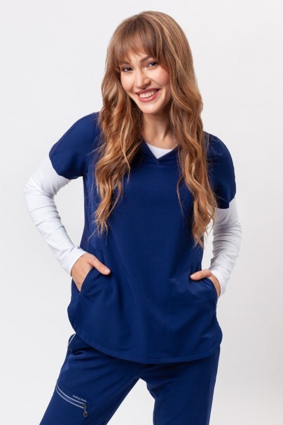 Dámska lekárska blúza Healing Hands Skyler námornícky modrá-1