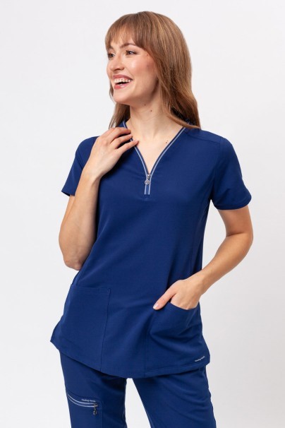 Dámska lekárska blúzka Healing Hands Sonia námornícky modrá-1