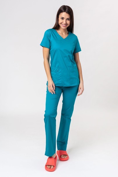 Lekárska dámska súprava Cherokee Core Stretch (blúza Core, nohavice Mid Rise) morsky modrá-1