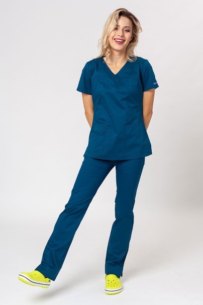 Lekárska dámska súprava Cherokee Core Stretch (blúza Core, nohavice Mid Rise) karaibsky modrá-1