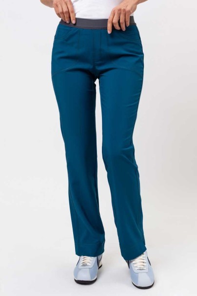 Dámske lekárske nohavice Cherokee Infinity Slim Pull-on karaibsky modré-1