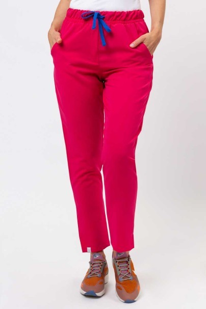 Dámske lekárske nohavice Sunrise Uniforms Premium Pride malinové-1