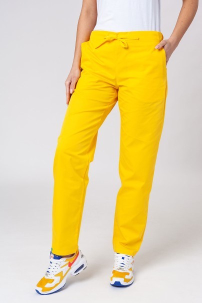 Dámske lekárske nohavice Sunrise Uniforms Basic Regular žlté-1