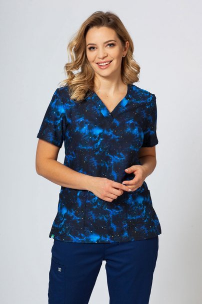Farebná lekárska blúzka Sunrise Uniforms nebo a hviezdy-1