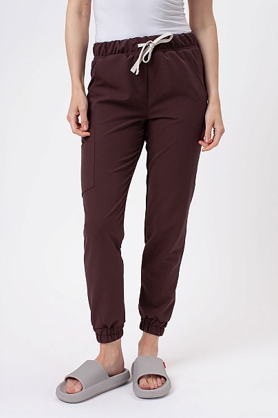 Dámske lekárske nohavice Sunrise Uniforms Premium Vibe jogger choco