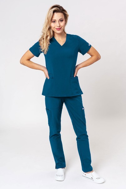Zdravotnícka súprava Maevn Momentum (blúzka Double V-neck, nohavice 6-pocket) karibsky modrá-1