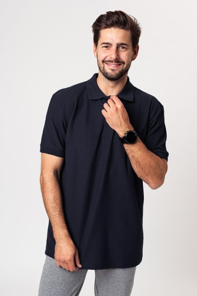 Pánske polo Malfini Pique tmavo modré-1