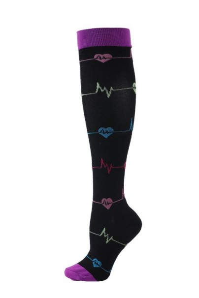 Kompresné ponožky Uniforms World Care purple EKG-1