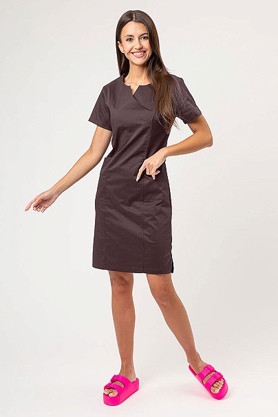Dámske lekárske šaty Sunrise Uniforms Charm choco