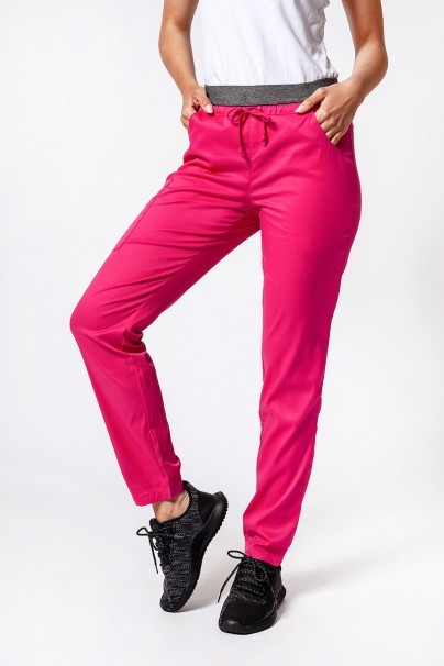 Dámske lekárske nohavice Maevn Matrix Contrast semi-jogger ružové-1