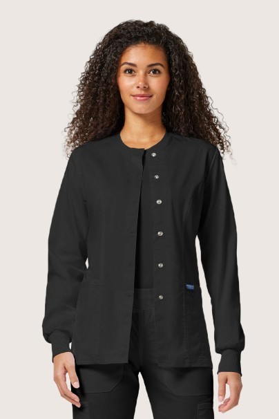 Lekárska dámska blúza na zapínanie Cherokee Revolution Snap čierna-1