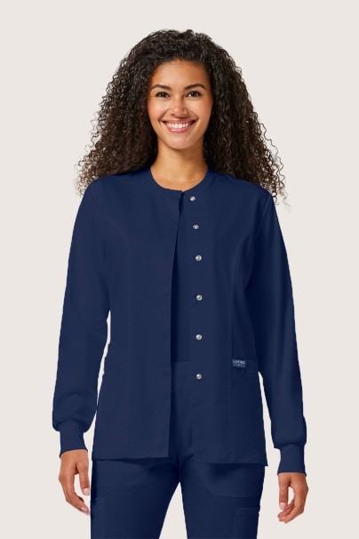 Lekárska dámska blúza na zapínanie Cherokee Revolution Snap námornícky modrá-1