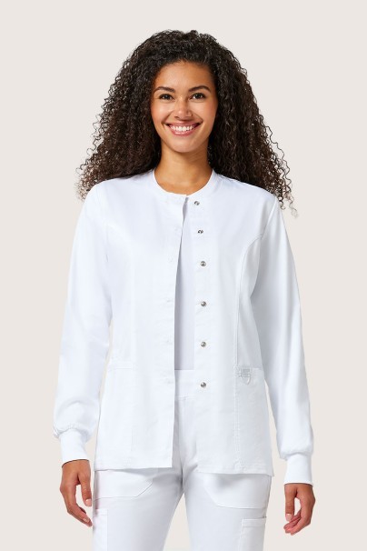 Lekárska dámska blúza na zapínanie Cherokee Revolution Snap biela-1